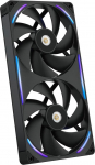 NZXT F280X Performance Single Frame ventilaator - 2x 140mm PWM RGB PC korpuse ventilaator - Maksimaalne &otilde;huvool ja staatiline r&otilde;hk - LCP raam ja tiivad - Magnetiline vedeliku d&uuml;naamiline laager - Must