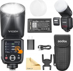 Godox V100-N V100 N &uuml;mmarguse peaga 2.4G juhtmeta TTL kiirvalgusti Strobe 100Ws HSS 1/8000s koos Li-ion akuga Nikon kaameratele