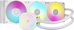 Corsair iCUE LINK TITAN 360 RX RGB protsessorijahutusega ventilaator - 360 mm AIO - 3x RX120 RGB ventilaatoritega - m&otilde;eldud Intel LGA 1851/1700, AMD AM5/AM4 jaoks - sisaldab iCUE LINK s&uuml;steemikeskust - Valge