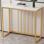 Generisch Moderner Konsolentisch, Eingangstisch f&uuml;r Flur und Wohnzimmer, stilvoller Beistelltisch mit Metallgestell, ideal hinter dem Sofa oder in der K&uuml;che, platzsparendes Design
