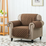Marco Paul Luksuslik tikitud diivanist istme katted Slipcover Diivan Kaitsja Throw m&ouml;&ouml;bli kaitsja Veekindel lemmikloomade koer laste ohutu Easy Fit Brown (2 istmekatet) (2 istmekatet)