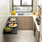 An der Wand montierter Klapptisch mit Klappplatte f&uuml;r kleine R&auml;ume. Platzsparender schwebender Schreibtisch f&uuml;r Arbeitszimmer, W&auml;scherei, Esszimmer, K&uuml;che, Abendessen und Bar.