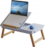 Klappbarer Laptop-Schreibtisch aus massivem Holz, f&uuml;r Studentenwohnheim, Bett, Schreibtisch, faules Lesest&auml;nder, kompakt, Heimb&uuml;ro, M&ouml;bel, multifunktsionaalne, Arbeitszimmertisch
