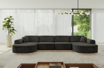 ALTDECOR MARI-U2-v1-380 x 165 x 81 cm U-kujuline nurgadiivan U-kujuline nurgadiivan L-kujuline must