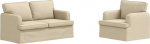 vidaXL diivanikomplekt 2 tk kreem 144 x 80 x 85 cm kangast elutuba ristk&uuml;likukujuline kaasaegne vastupidav ergonoomiline stiil modulaarne ruumi elegantne diivan reguleeritav