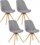 WOLTU&reg; 4 x s&ouml;&ouml;gitoa toolid, 4 toolist koosnev komplekt, k&ouml;&ouml;gitool, puidust raam, antiiknahkne v&auml;limus