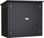Wasabi - Metallist t&ouml;&ouml;riistakuur 1200 L tugev - 147 x 86 x 134 cm - Kahepoolne tiibuks - Lukustatav lukuga - Aiakuur - Ilmastikukindel aiakapp - V&auml;ike t&ouml;&ouml;riistakuur - V&auml;ike t&ouml;&ouml;riistakuur