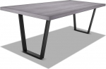 FRANKYSTAR puidust ja metallist s&ouml;&ouml;gilaud mustade trapetsjalgadega - 220 x 100 cm