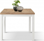 PAZZO DESIGN Giuliano id_2140 pikendatav laud Rustic Oak Refined (valge raam, 90 x 90 x 76,5)