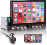 Rimoody Autoradio 1 Din mit Bluetooth IOS/Android Mirror Link 7 Zoll Klaviertasten Touchscreen Radio Single Din mit Bluetooth Freisprecheinrichtung FM Radio USB/EQ/AUX Lenkradsteuerung R&uuml;ckfahrkamera