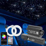 CHINLY Bluetooth Meteor 16 W RGBW APP LED Fibre Optic Light Star Ceiling Lights Kit App 450 Pieces (0.75 + 1.0 + 1.5 mm) x 3 m Optical Fibre + for Home/Car