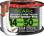 GEARit CCA k&otilde;larikaabel 2 x 2,50 mm&sup2; 15 m helikaabel 14 AWG k&otilde;larikaabel HiFi-boxi kaabel 2-t&uuml;veline helis&uuml;steemi / kodukino / auto valge