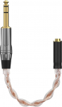 GEEKRIA Apollo 6N OCC ja Single Crystal Silver Upgrade Audiokaabel, 6.35mm Stereo Male to 4.4mm Balanced Female adapterkaabel k&otilde;rge eraldusv&otilde;imega audiofiilsete HiFi k&otilde;rvaklappide jaoks (0.7ft / 21cm)