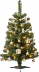 Black Box Trees Joy kunstlik j&otilde;ulupuu 26 ornamendi ja LED tuledega - k&otilde;rgus 90 x l&auml;bim&otilde;&otilde;t 50 cm - roheline punane