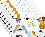 Stoff-Tischsets, waschbare Tischsets f&uuml;r Esstisch, 6er-Set,Hunde Tier Haustier sch&ouml;ne Cartoon
