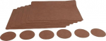 Generic Tischsets-Untersetzer-Set, Doppelseitige Rechteckige Tischsets, Runde Untersetzer, W&auml;rmeisolierend, &ouml;lbest&auml;ndig, Nicht Saugf&auml;hig, mit PVC-Leder, f&uuml;r Esstisch, K&uuml;che, (Dunkelbraun. Dunkelbraun)