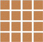 MILISTEN Pack of 36 Coasters Cork Round Spacers Made of Cork Self-Adhesive Cork Seal Cork Strips Cork Pads Felt Wood Square 100 mm