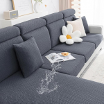 smiry veekindel diivanipadja katted, Stretch Jacquard paks diivanipadja katted, pestav istmekate, elastne m&ouml;&ouml;bli kaitsja lemmikloomadele, lastele, 3 t&uuml;kki, hall