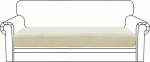 ZNSAYOTX Stretch-Kissenbez&uuml;ge, Sofakissen, Couch-Sitzbez&uuml;ge, Schonbez&uuml;ge, weicher Ersatz, einzigartiges Muster, M&ouml;belschutz mit elastischer Unterseite (Hellbeige, 1 x 3-Sitzer-Kissenbezug)