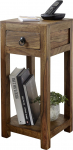 Wohnling WL1.313 Sheesham massiivpuidust telefonikapp / konsool / lamp / esikusse / taimede / &ouml;&ouml;kapileht sahtliga 30 x 30 x 65 cm
