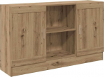 vidaXL Sideboard, 2 uksega kapp, 2 kambrit, Sideboard kapp elutuppa, k&uuml;lgkapp, mitmeotstarbeline kapp, k&auml;sit&ouml;&ouml;nduslik tammepuidust materjal