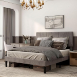 HOMCOM 4ft x 7ft Double Metal Frame Reguleeritav pea liistudega voodiraam Storage Lihtne montaaž Hall