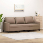 ZEYUAN 359146 3-kohaline diivan Cappuccino Brown 180 cm Faux Leather, Diivanid ja diivanid, Diivanid elutuppa, Diivan teismeliste tuppa, Puhkava diivan, Diivan magamistuppa, Polsterdatud diivanid