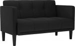 vidaXL Kahekohaline diivan Must 111 cm Kangas Kahekohaline diivan Diivan Pehmendusega diivan 2-kohaline diivan Diivan Pehmendusega diivan Lounge diivan Elutoa diivan
