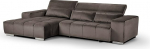 Mivano Orion nurgadiivan, suur nurgadiivan XL Chaise Longue'ga koos l&otilde;&otilde;gastumisfunktsiooniga, peatoe funktsioon ja padi, 307 x 73 x 186 cm, veluur, hall