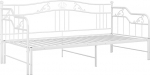 Tidyard pikendatav metallist diivanivoodiraam metallist 90 x 200 cm valge