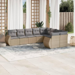 Homgoday Garden Diivan komplekt 9 t&uuml;kki beež pol&uuml; rotangist padjad v&auml;ljas diivan komplekt aed Lounge komplekt aiam&ouml;&ouml;bel Type3221838