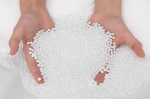 sunnypillow 300 liitrit EPS helmed Beads Bean Bag t&auml;itmine, k&otilde;rge kvaliteediga pol&uuml;st&uuml;reen - helmed t&auml;itematerjal istmepadja, kaelapadja, kott, pouf tugitool, mikrohelmed, l&otilde;hnatulematu ja puhas valge