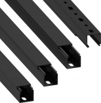 Cablecoach Habengut CC10110 kaablikanal koos kinnitusauguga p&otilde;hjas 25 x 25 mm PVC V&auml;rv: Must Pikkus 4 m (4 x 1 m pikkus)