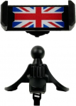 Auto telefonihoidja auto &uuml;mmargune &otilde;huventilaator Mini R56/R55/R57/R58/R59/R60 Countryman/R61 Pacemen k&auml;ed-vabaduse komplekt nutitelefonile, iPhone'ile (Union Jack)