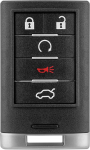 Unifizz Smart asendus v&otilde;tmehoidja Shell v&otilde;tmeta sisenemise kaugjuhtimispuldi kate 5 nuppu Cadillac Escalade CTS DTS STS 2008-2012 mustale k&uuml;ljele