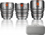 7artisans 10 mm/16 mm/25 mm T2.1 Cinema Lens S35 Frame Set Compatible with Fuji X-Mount, for FUJIFILM X-S20/X-T5/X-H2/X-T4/X-H2S/X-T3/X-S10 (Titanium Grey)