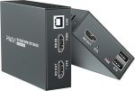PWAYTEK HDMI KVM USB Extender &Uuml;bertragung von 4K@60Hz HD Video &uuml;ber Cat5e/6 Ethernet Kabel 492ft f&uuml;r Maus- und Tastatursteuerung Fernbedienungssignale (4K Schwarz)
