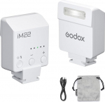 Godox iM22 kaamera v&auml;lk, mini v&auml;lkkiirguslamp, GN15 7 tasemega v&auml;lguv&otilde;imsus, CCT 6000K&plusmn;200K S1/S2 optilise juhtimisega Fuji/Sony/Nikon/Canon/Olympus kaamerale (valge)
