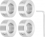 hankekaart 4 St&uuml;ck Schaftmanschetten, 18 mm Bohrung, massiver Edelstahl, Set mit 2 Schraubenwellenkragen, 32 mm Au&szlig;endurchmesser, 14 mm Dicke, f&uuml;r Motor, Gartenwagen, Riemenscheibe, Maschinen und