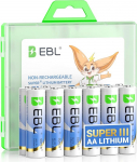 EBL Liitium aku AA 3700 mAh 1,5 V 12 kaupa - AA liitium patareid suure mahutavusega mitte-laetav aku AA v&auml;litingimustes kasutatavale kaamerale, digikaamerale, m&auml;nguasjale, puldile.