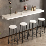 Klappbarer Wandtisch mit Klappblatt, industrielle klappbare Wandwerkbank, klappbarer Stehtisch, klappbare H&auml;ngewerkbank, herunterklappbare Arbeitsplattenverl&auml;ngerung (wei&szlig;, 90 x 40 cm)