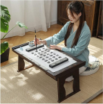 Japanischer antiker Klapptisch f&uuml;r Meditation, Tee, Laptop, Essen und Kaffee, multifunktsionaalne madalam laud (pruun, 70 x 34 x 29 cm)