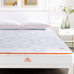 Maxzzz Topper Viscoelastic Gel 135 x 190 x 7.5 cm with Cover Hypoallergenic Infusion Gel Topper Cooling Mattress High Density Removable Ventilated Mite Resistant and Breathable