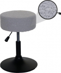Mendler FSC&reg; HWC-C22 Stool Stool Height Adjustable Rotatable Diameter 37 cm Fabric Boucl&eacute; (450 g/m&sup2;) Grey