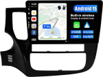 Android 14 autoraadio, mis sobib Mitsubishi Outlanderile (2012-2018) - 4G+64G - sisseehitatud DSP/Carplay/Android auto - kaamera + MIC - on 10.1-tolline 2 DIN - roolijuhtimispult WiFi DAB Fast Boot