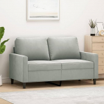 ZEYUAN 359189 2-kohaline diivan, helehall, 120 cm, Samet, Lounge diivan, Diivanid ja diivanid, Relax diivan, Diivan elutuppa, Diivan koos - 359189