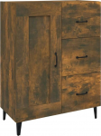 vidaXL Sideboard suitsutatud tammepuust 69,5 x 34 x 90 cm Puitmaterjal