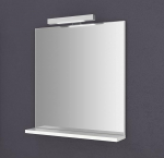 Sieper Girona seinapeegel koos riiuliga 60 x 80 cm laiusega Valgustus Valge