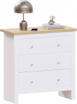 Vida Designs Chest of Drawers & Sideboards, MDF, Chipboard and Melamine Veneer, White, Standard, 3331315.VC