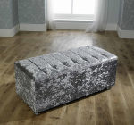CHICAGO CRUSHED VELVET DIAMANTE OTTOMAN M&Auml;NGUASJA HOIUKAPP TEKIKARP V&Auml;RVIVALIK (H&Otilde;BEDANE)